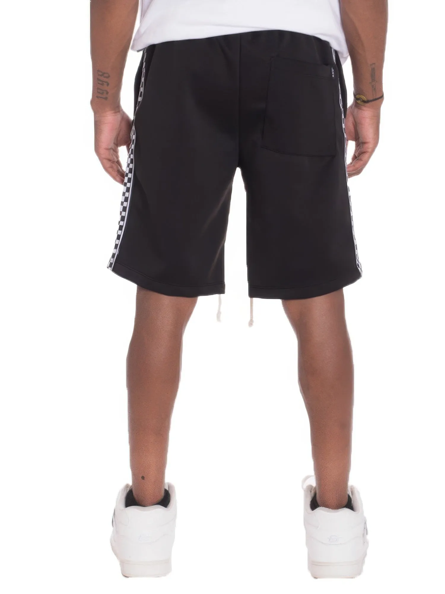 Mens Checkered Stripe Track Shorts sold by Unique Kulture product image thumbnail 3