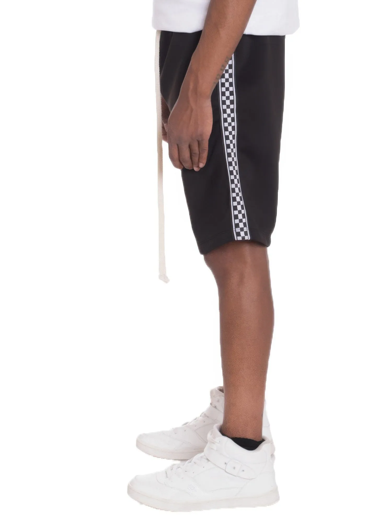 Mens Checkered Stripe Track Shorts sold by Unique Kulture product image thumbnail 2