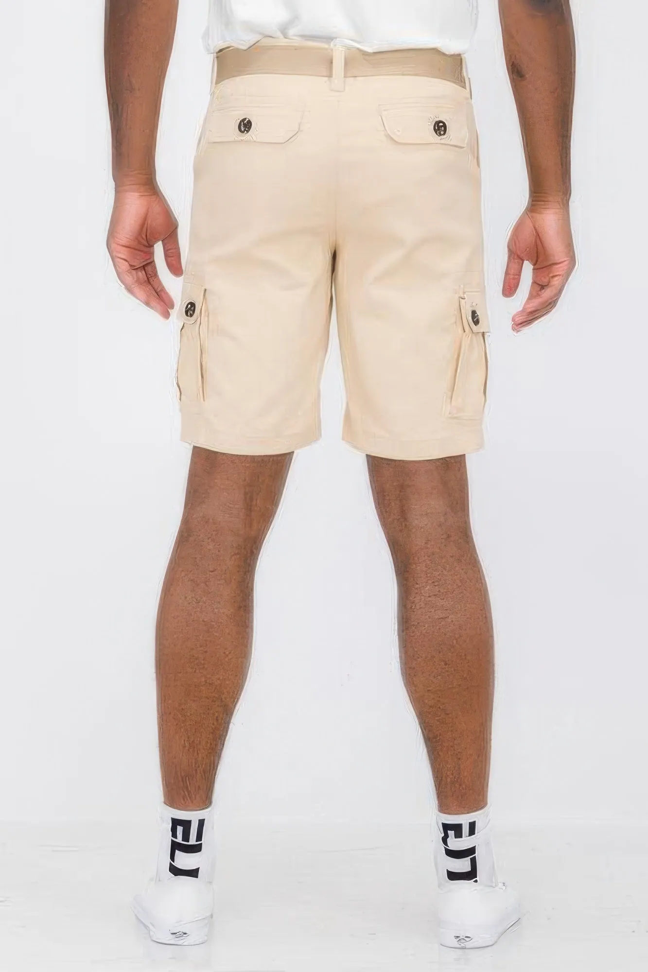 Mens Belted Cargo Shorts With Pockets sold by Unique Kulture product image thumbnail 3