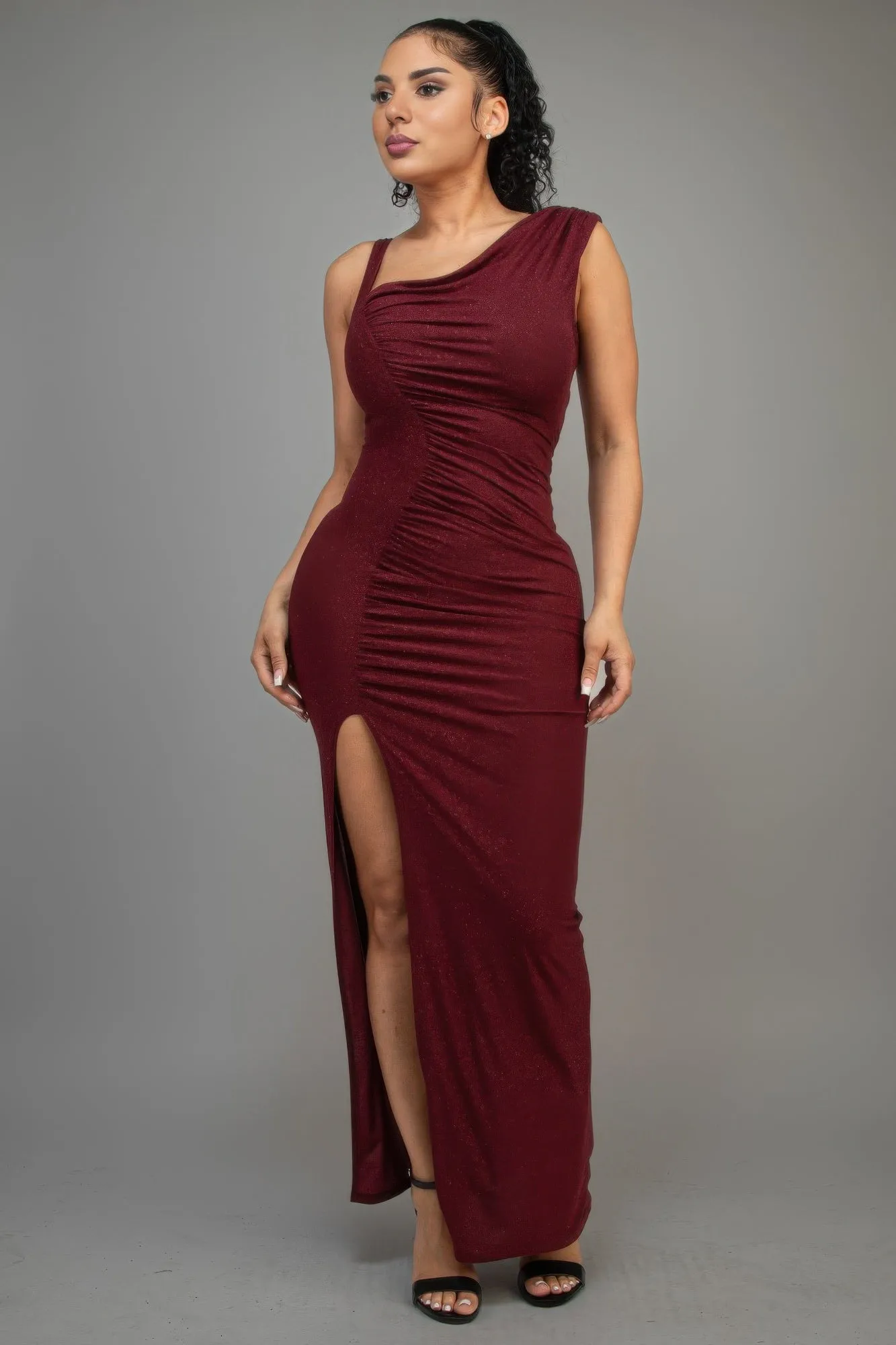 Glitter Slitted Dress sold by Unique Kulture