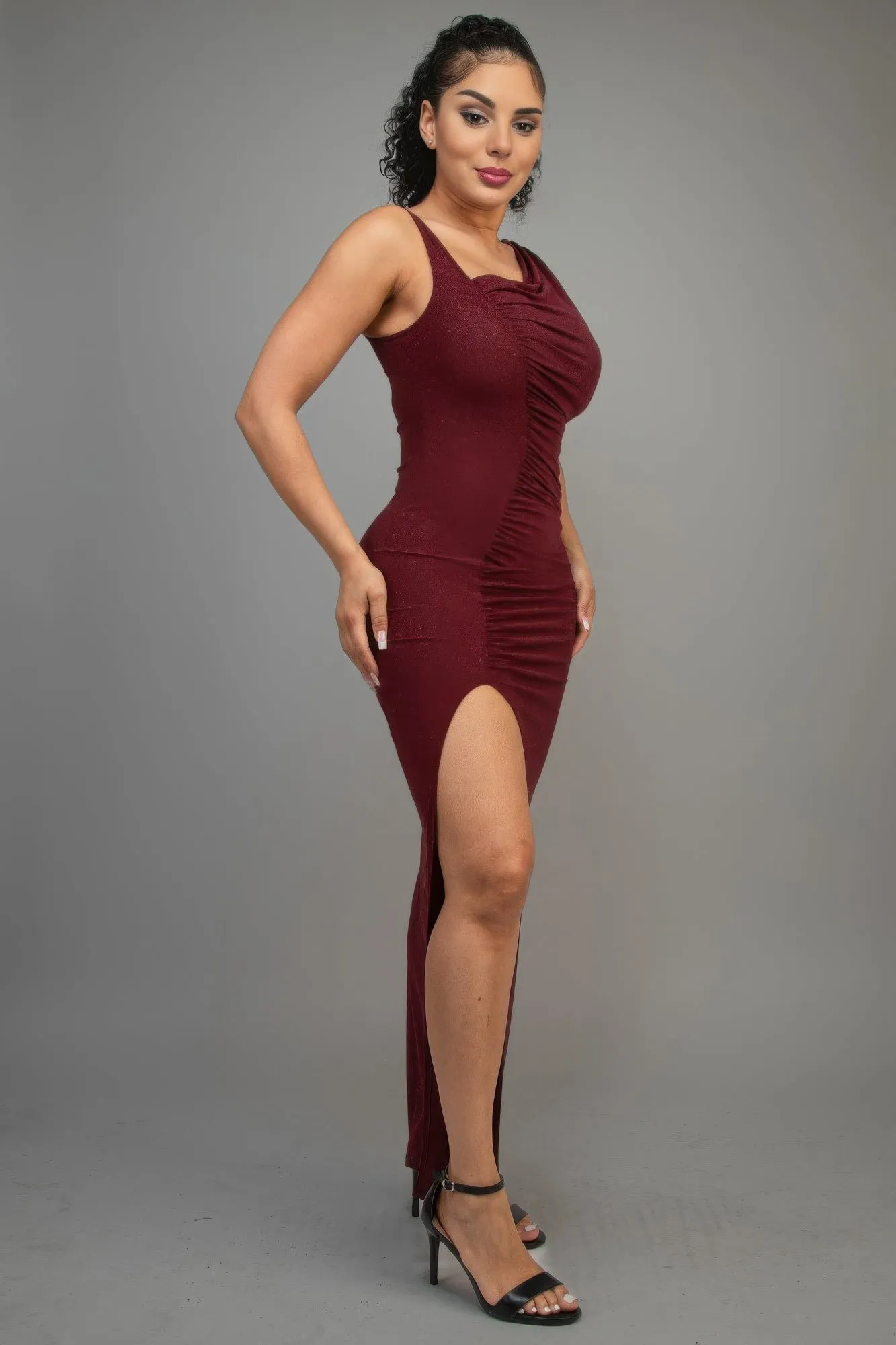 Glitter Slitted Dress sold by Unique Kulture product image thumbnail 3