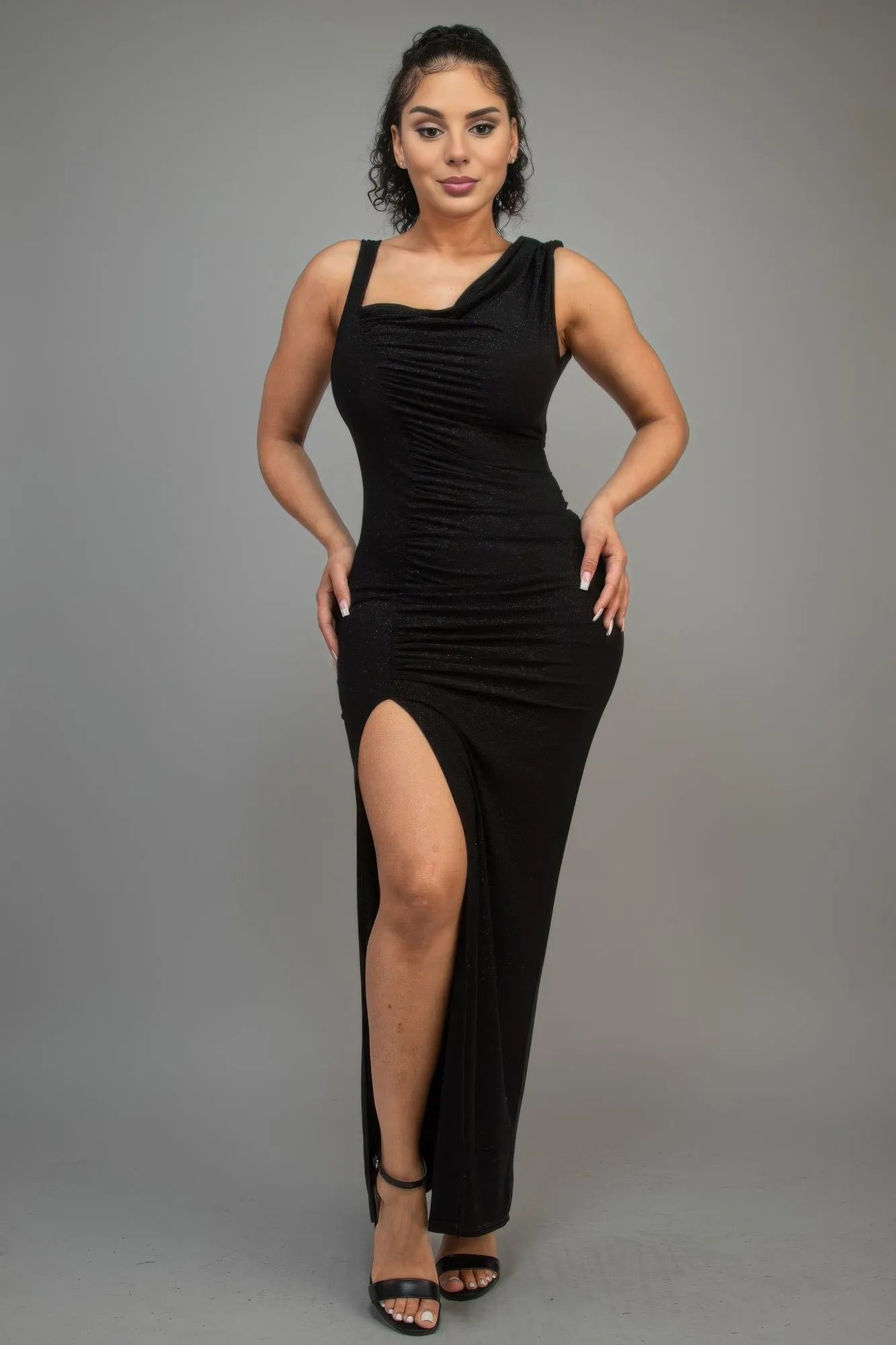 Glitter Slitted Dress sold by Unique Kulture product image thumbnail 2