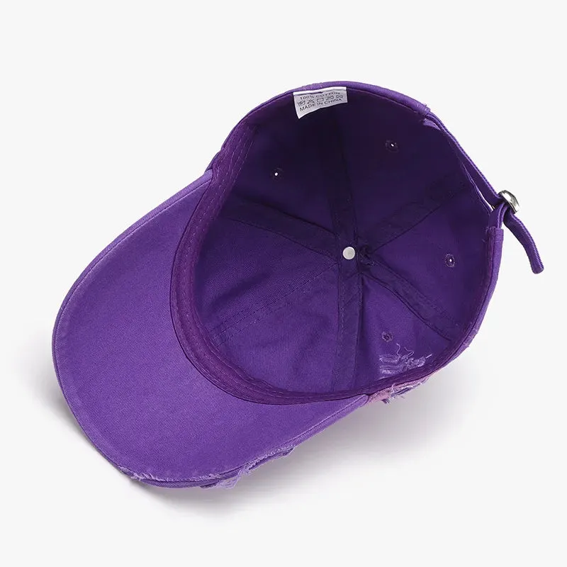 Distressed Adjustable Cotton Baseball Cap sold by Unique Kulture product image thumbnail 5