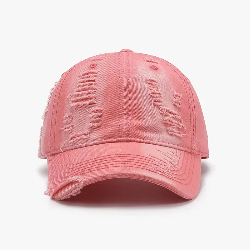 Distressed Adjustable Cotton Baseball Cap sold by Unique Kulture