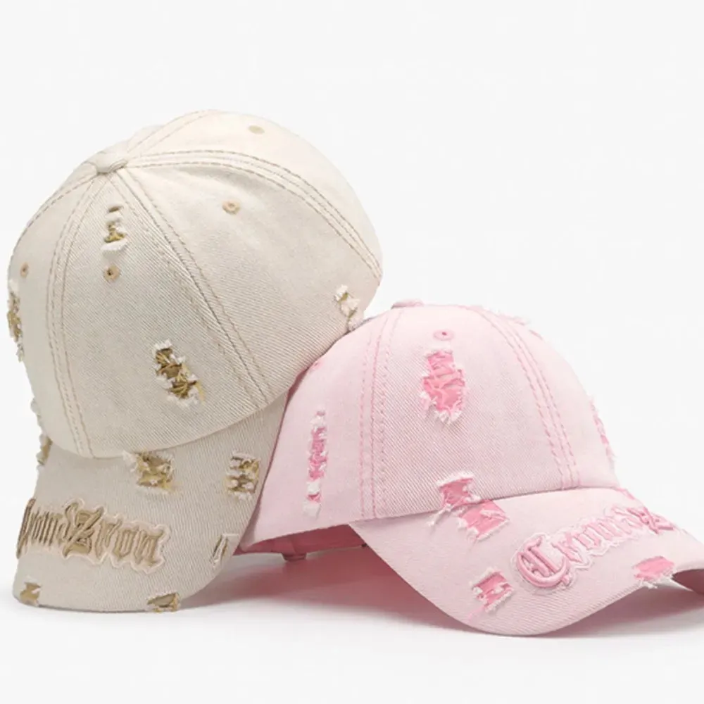 Distressed Letter Embroidered Baseball Cap sold by Unique Kulture product image thumbnail 3