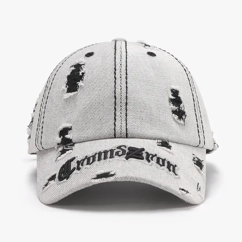 Distressed Letter Embroidered Baseball Cap sold by Unique Kulture product image thumbnail 4