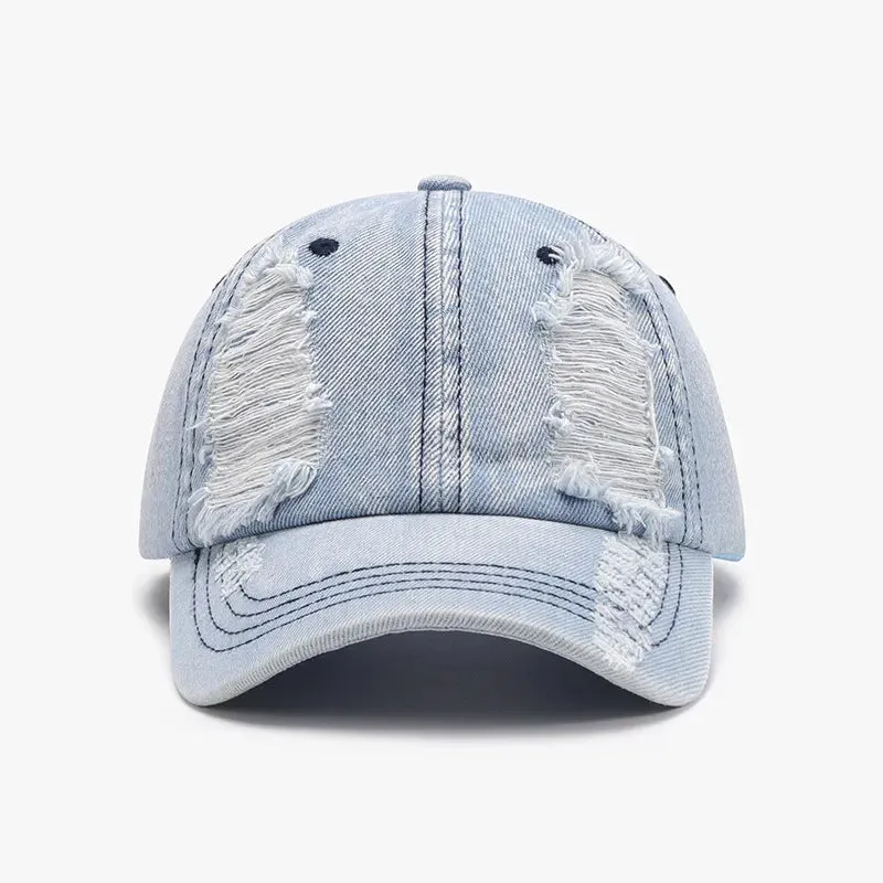 Distressed Cotton Baseball Cap sold by Unique Kulture