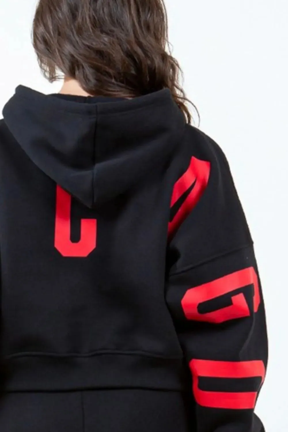 American Bazi Cropped Hoodie sold by Unique Kulture product image thumbnail 3