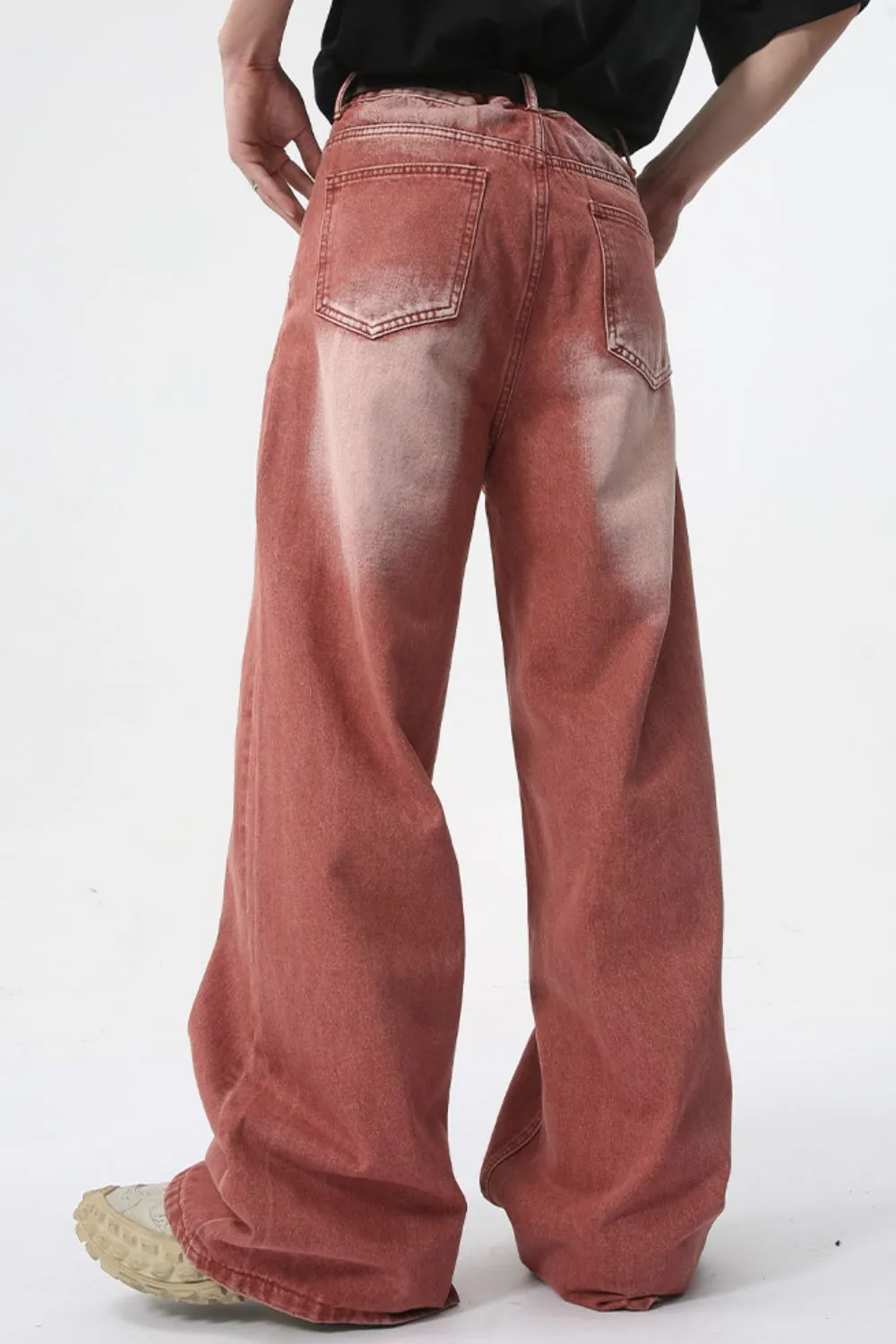 Men's Washed Wide Leg Jeans sold by Unique Kulture product image thumbnail 5