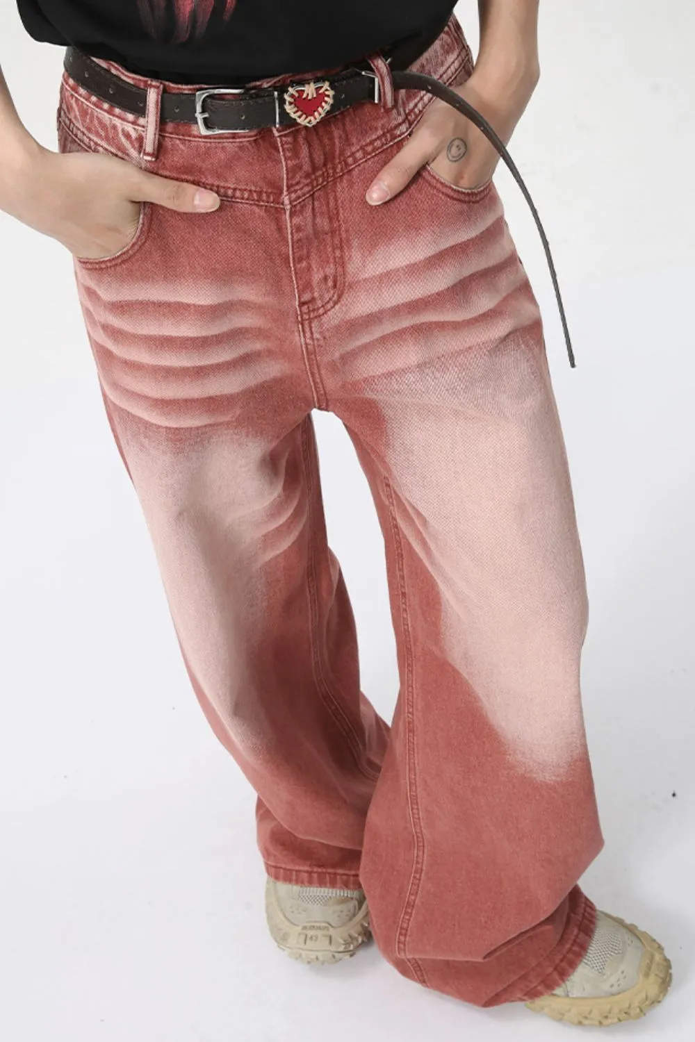 Men's Washed Wide Leg Jeans sold by Unique Kulture product image thumbnail 2