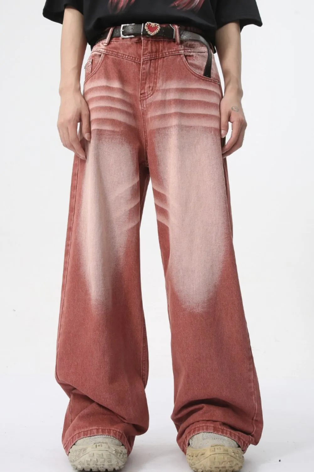 Men's Washed Wide Leg Jeans sold by Unique Kulture product image thumbnail 4