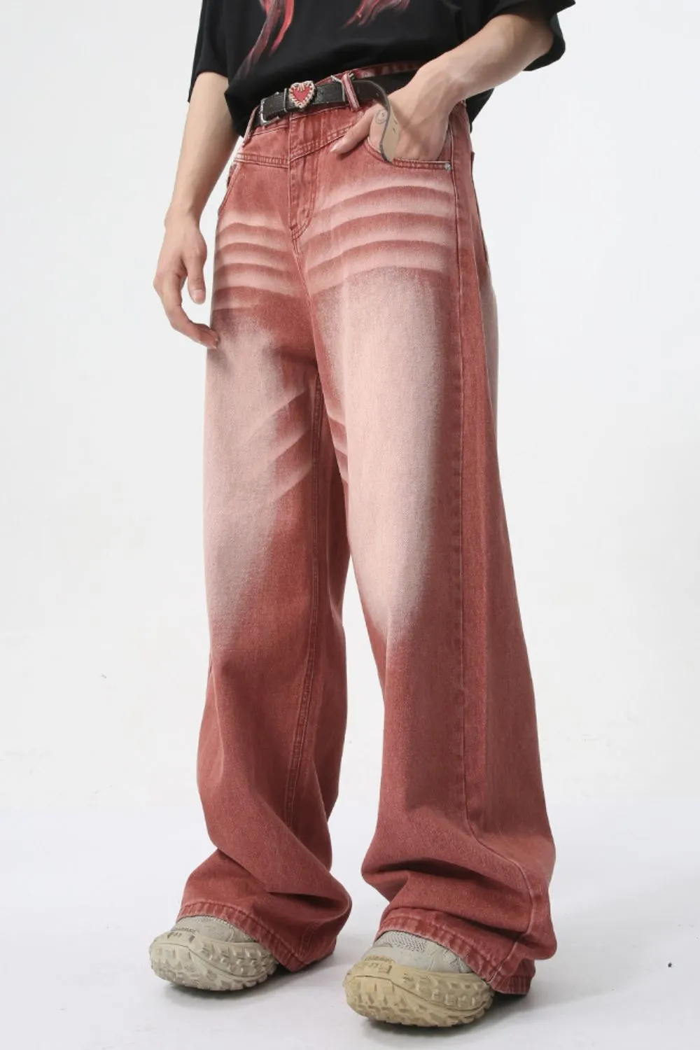 Men's Washed Wide Leg Jeans sold by Unique Kulture product image thumbnail 3