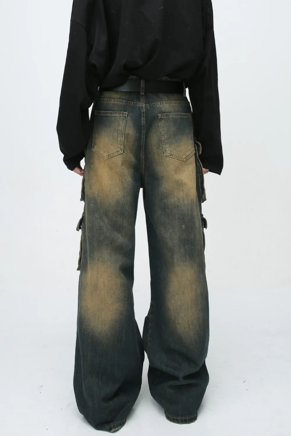 High Waist Jeans with Cargo Pockets sold by Unique Kulture product image thumbnail 4