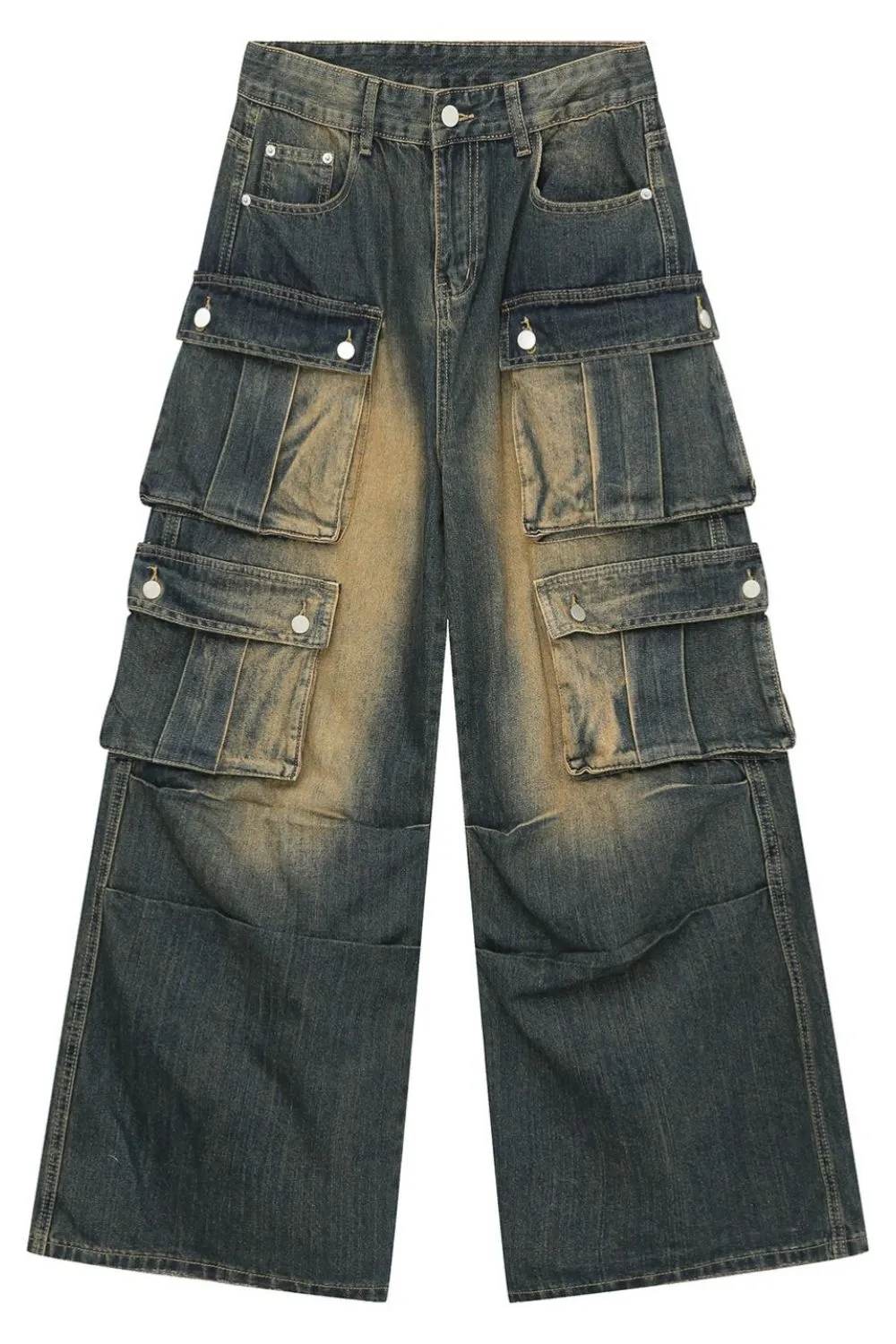 High Waist Jeans with Cargo Pockets sold by Unique Kulture product image thumbnail 5