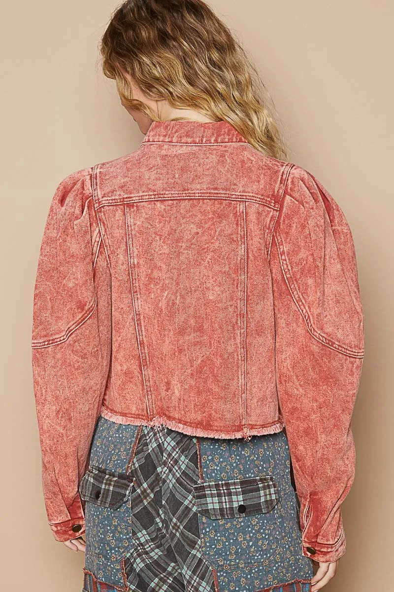 POL Raw Hem Button Up Cropped Denim Jacket sold by Unique Kulture product image thumbnail 2