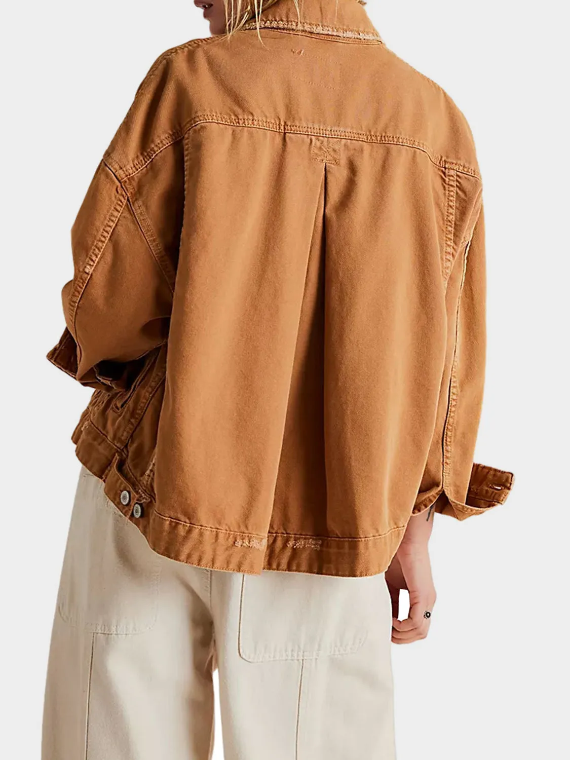 Button Up Drop Shoulder Denim Jacket sold by Unique Kulture product image thumbnail 2