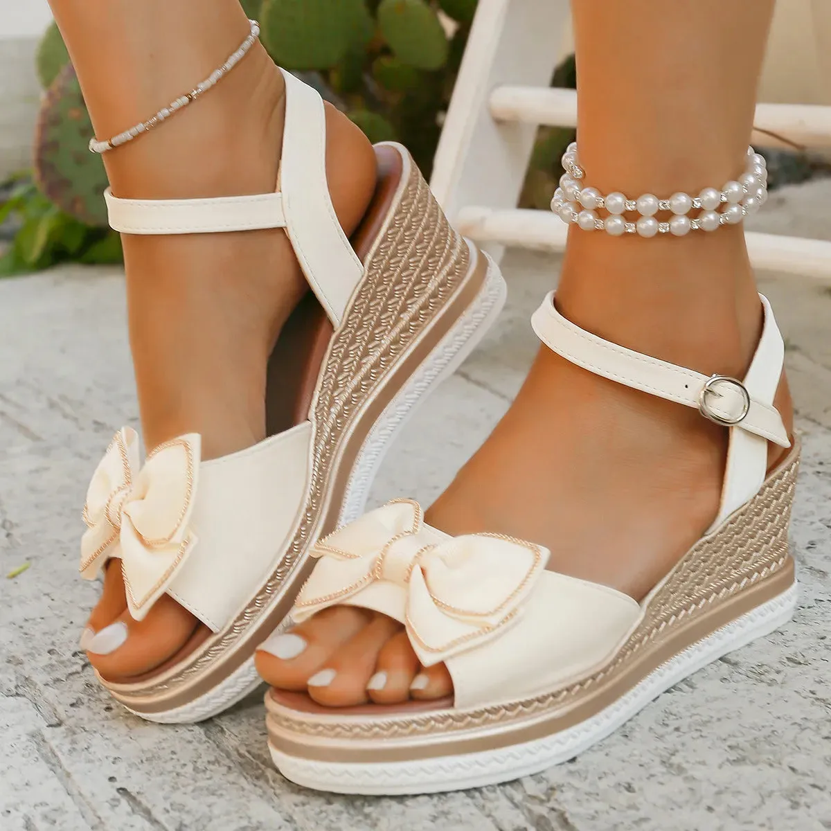 Peep Toe Wedge Sandals sold by Unique Kulture product image thumbnail 4