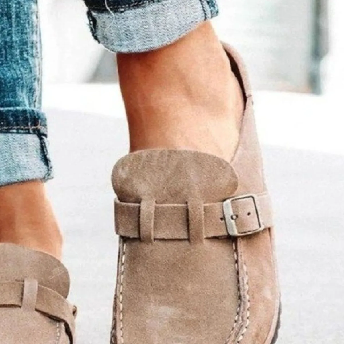 Round Toe Low Heel Buckle Loafers sold by Unique Kulture product image thumbnail 2