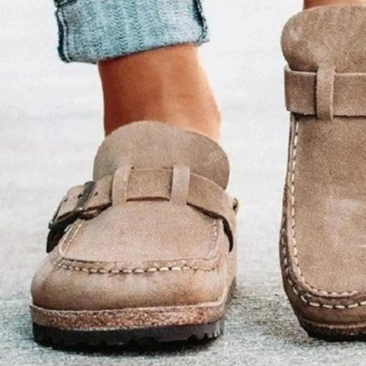 Round Toe Low Heel Buckle Loafers sold by Unique Kulture product image thumbnail 3