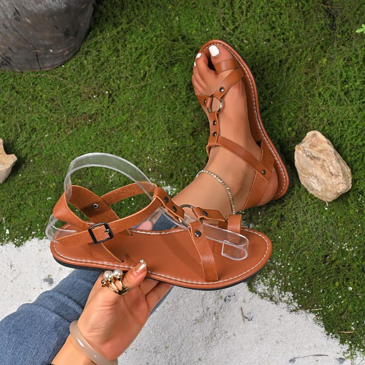 Toe Loop Flat Sandals sold by Unique Kulture product image thumbnail 3