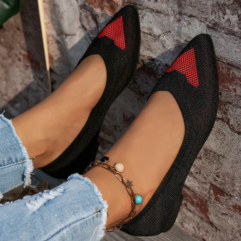 Mesh Point Toe Flat Slip-Ons sold by Unique Kulture