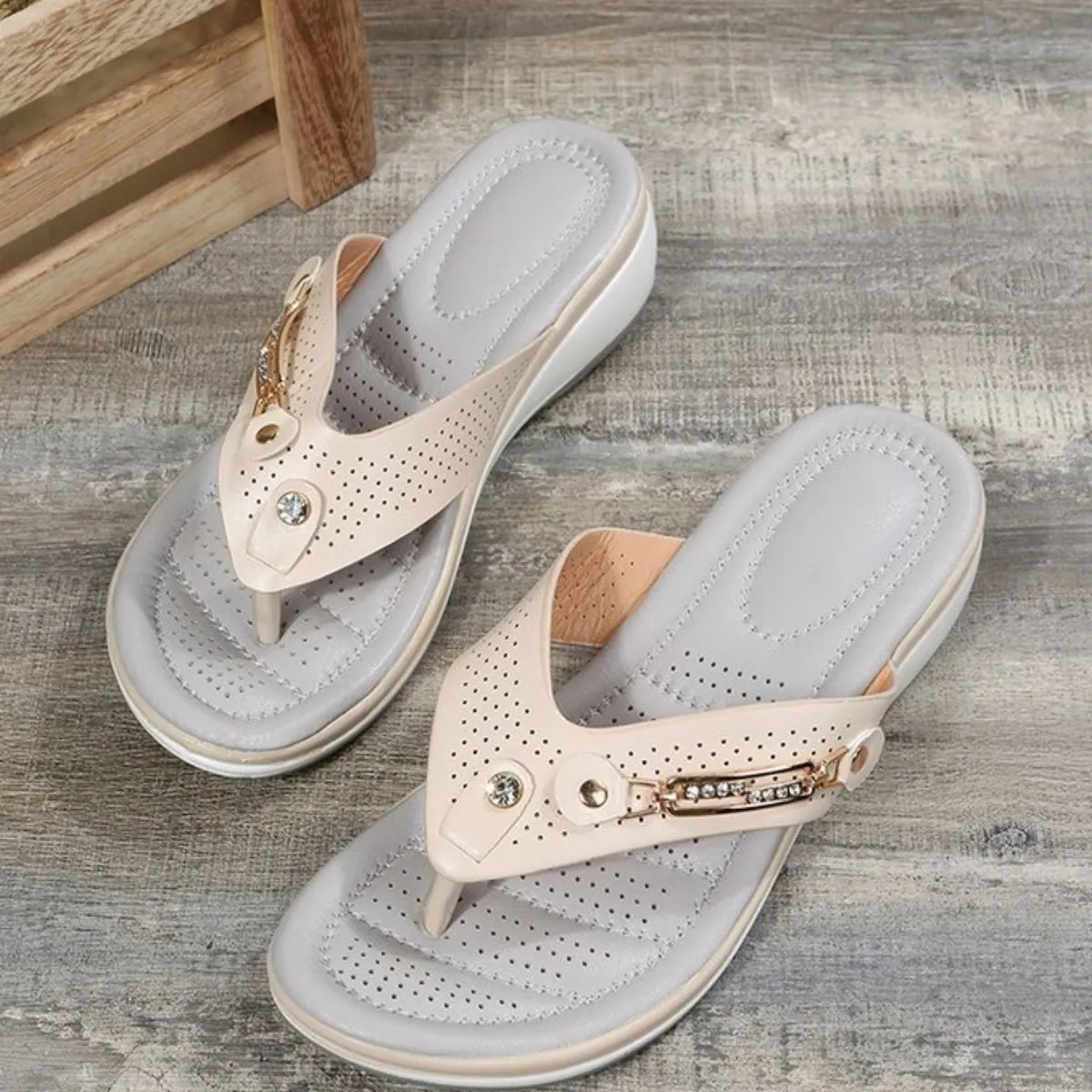 Toe Post Wedge Sandals sold by Unique Kulture product image thumbnail 2