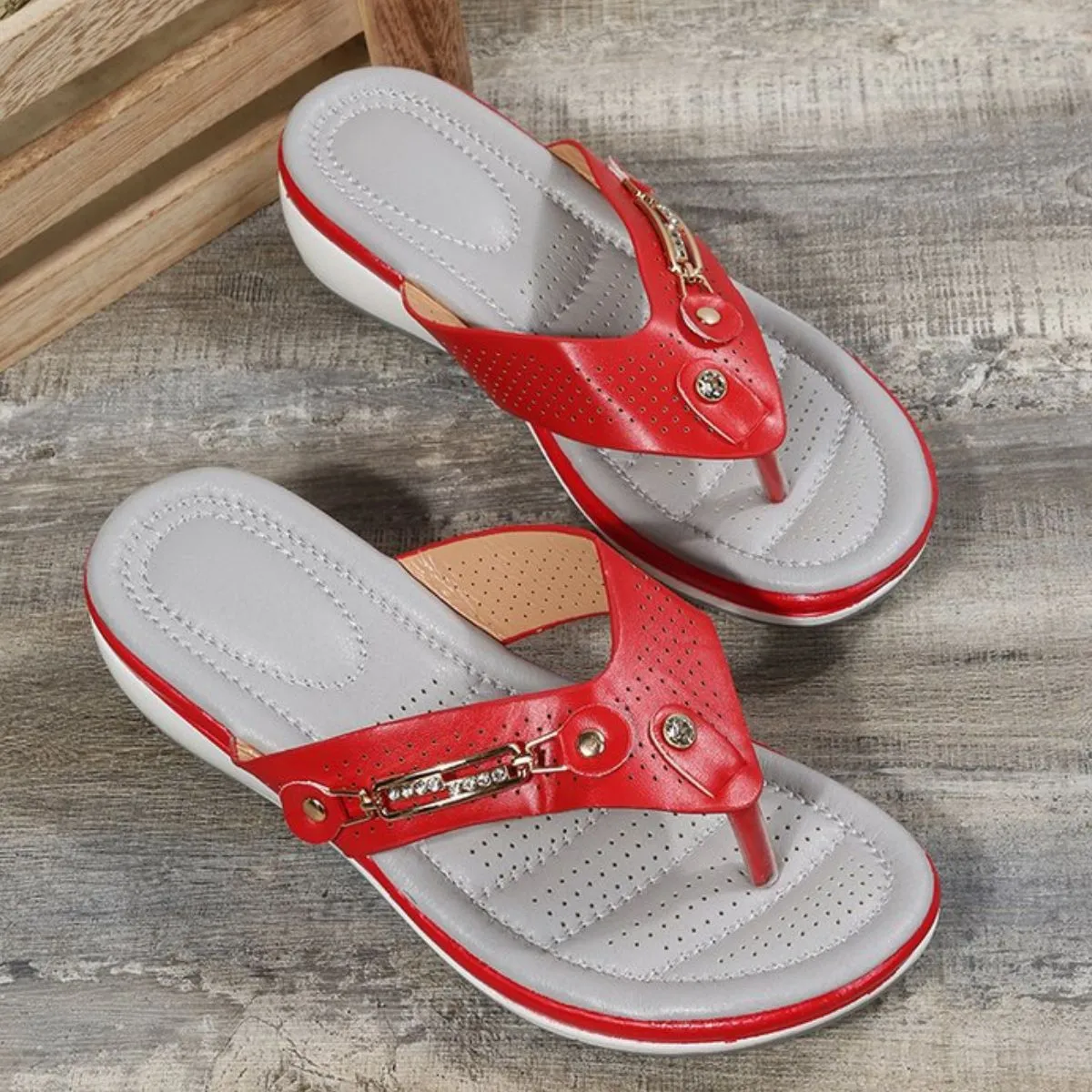 Toe Post Wedge Sandals sold by Unique Kulture product image thumbnail 5