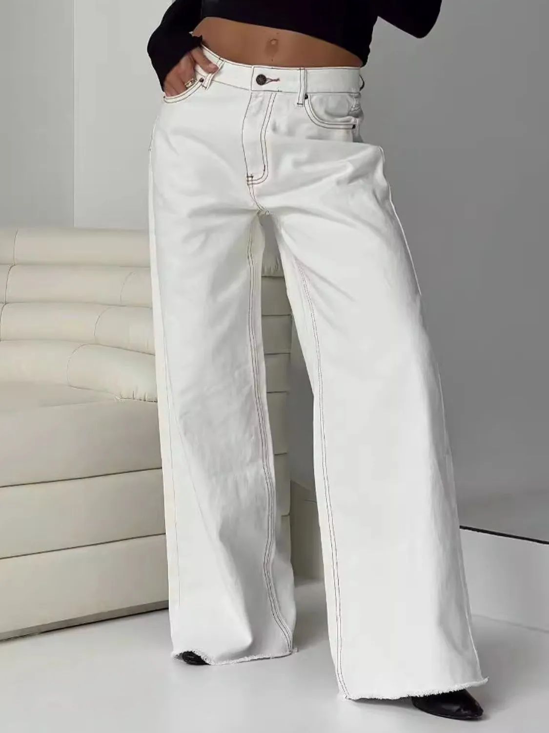 Wide Leg Jeans with Pockets sold by Unique Kulture product image thumbnail 4