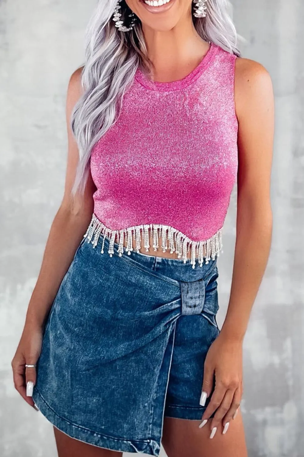 Zip Back Denim Skort sold by Unique Kulture product image thumbnail 3