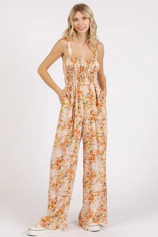 Mittoshop Flower Print Gathered Bust Sleeveless Jumpsuit sold by Unique Kulture product image thumbnail 3