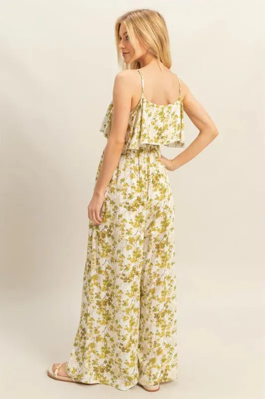 HYFVE Floral Print Spaghetti Strap Wide Leg Jumpsuit sold by Unique Kulture product image thumbnail 4