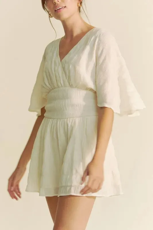 Davi & Dani Batwing Sleeve Waist Belt Romper sold by Unique Kulture product image thumbnail 4