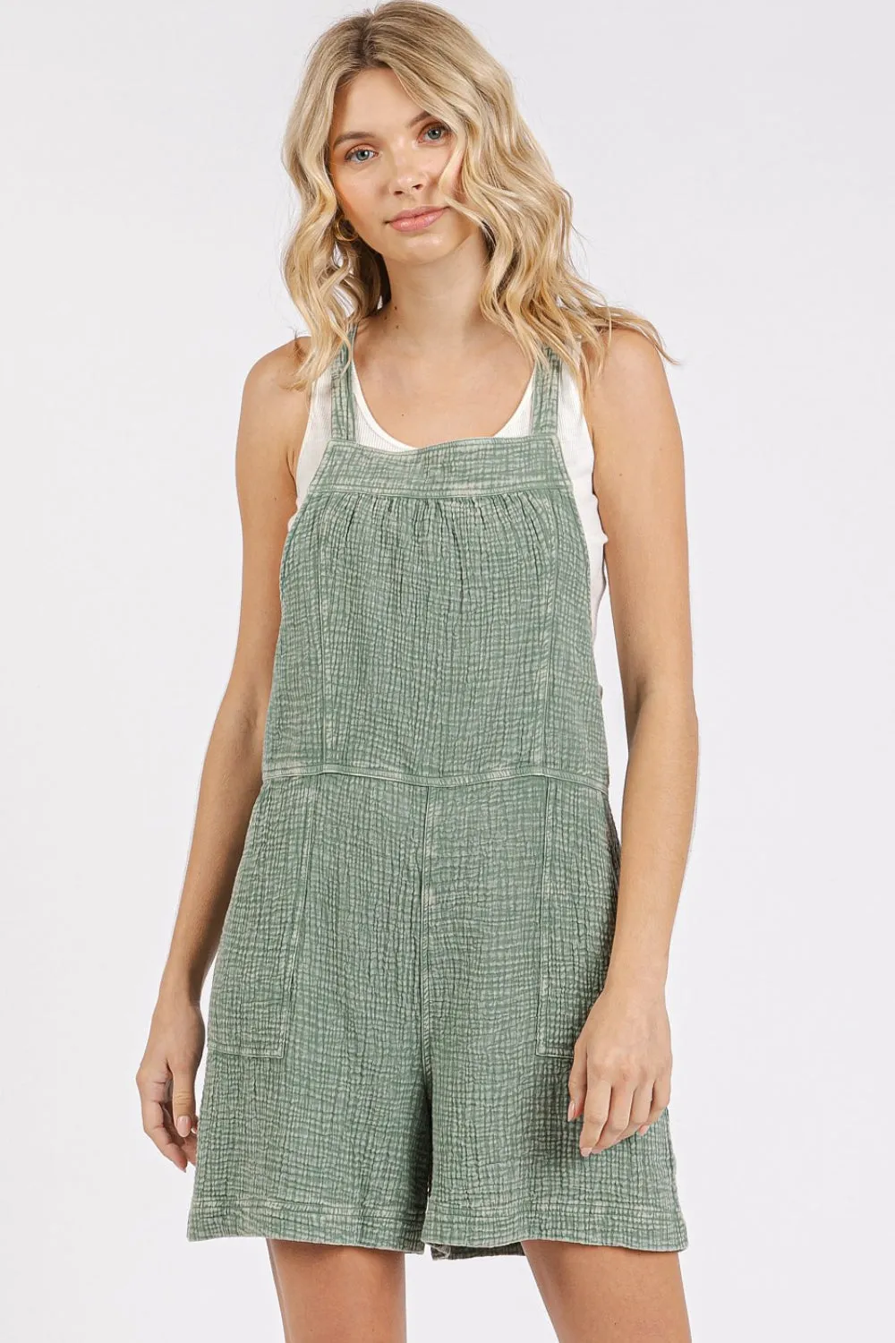 Mittoshop Textured Knotted Wide Strap Overalls sold by Unique Kulture