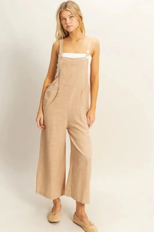 HYFVE Textured Wide Leg Overall made by Trendsi