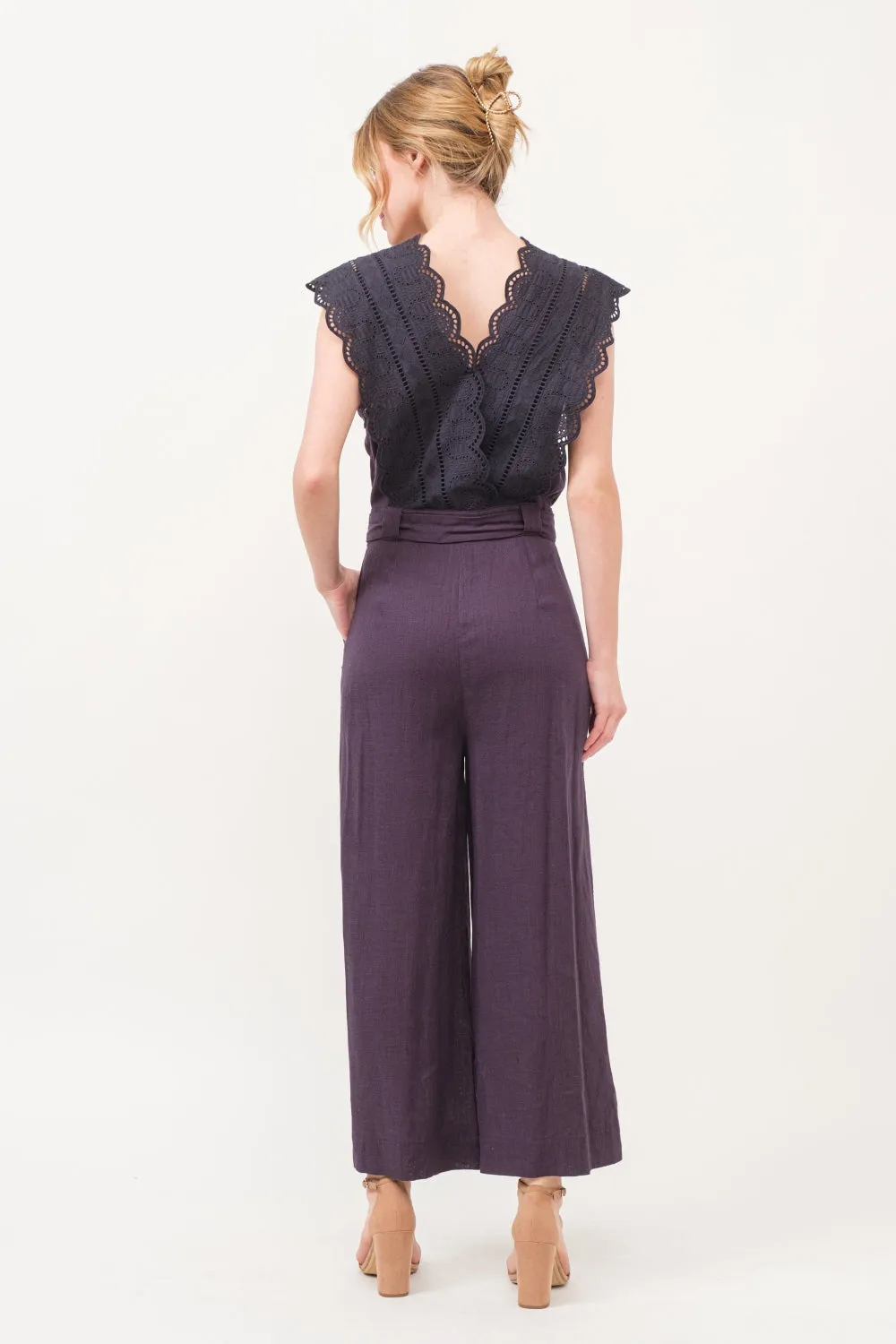 And The Why Laced Surplice Tie Waist Jumpsuit sold by Unique Kulture product image thumbnail 3