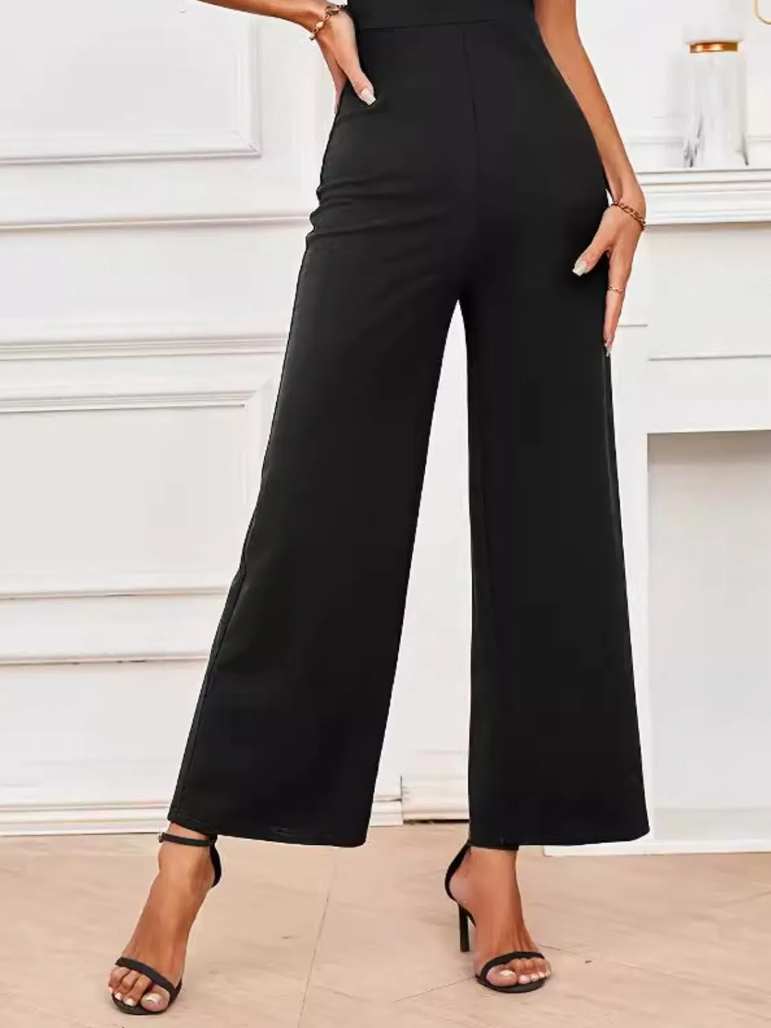 V-Neck Flutter Sleeve Jumpsuit sold by Unique Kulture product image thumbnail 3