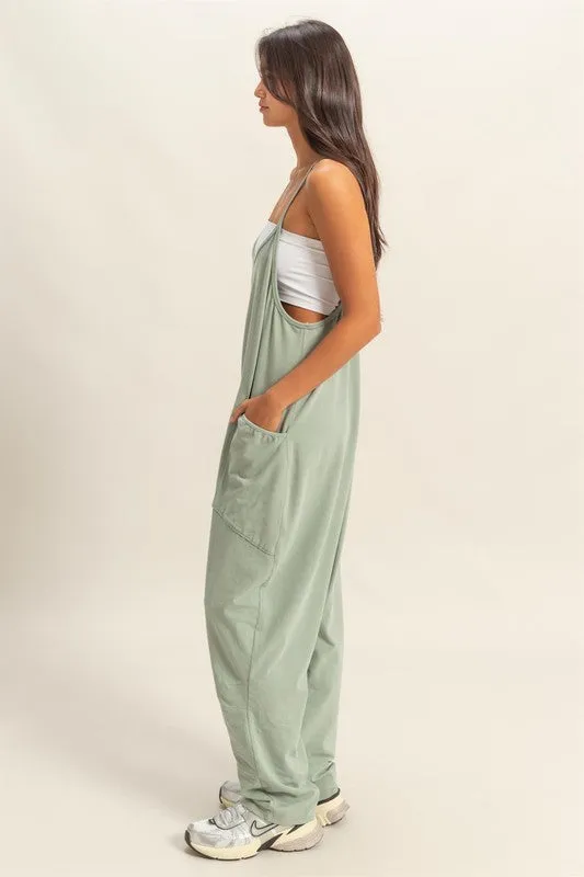 HYFVE Relaxed Fit Mineral Washed Overalls with Pockets sold by Unique Kulture product image thumbnail 3