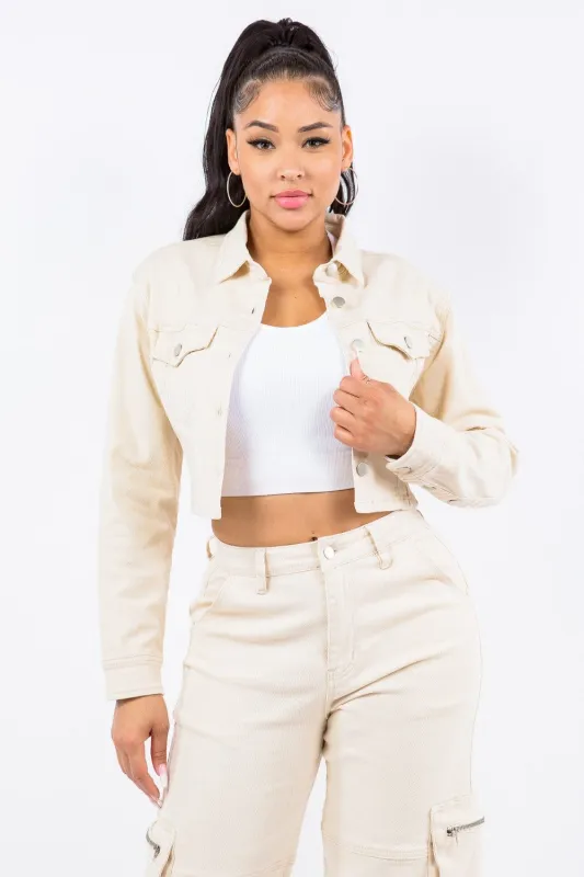 American Bazi Laced Back Cropped Jacket sold by Unique Kulture
