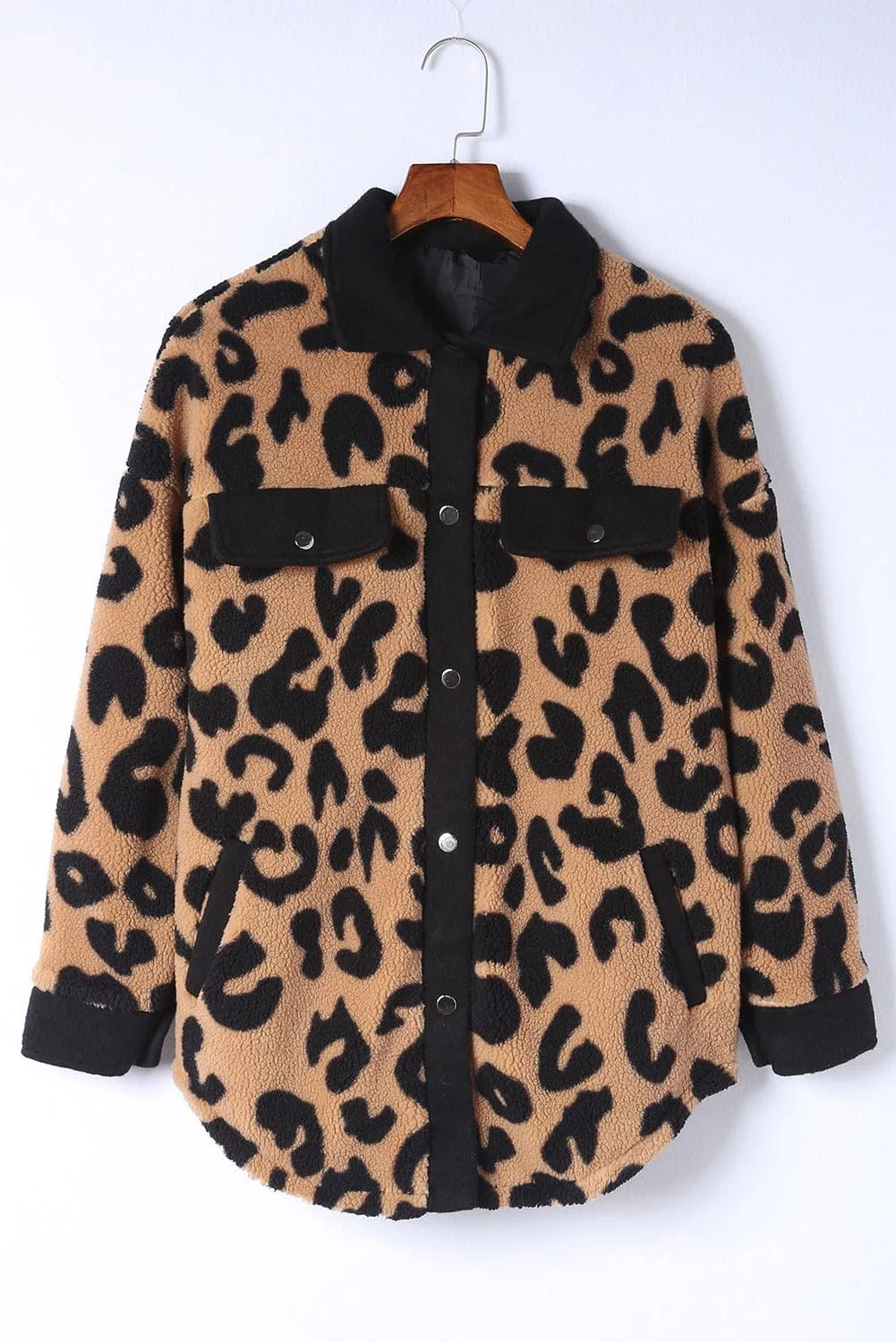 Leopard Button Up Long Sleeve Jacket sold by Unique Kulture product image thumbnail 4