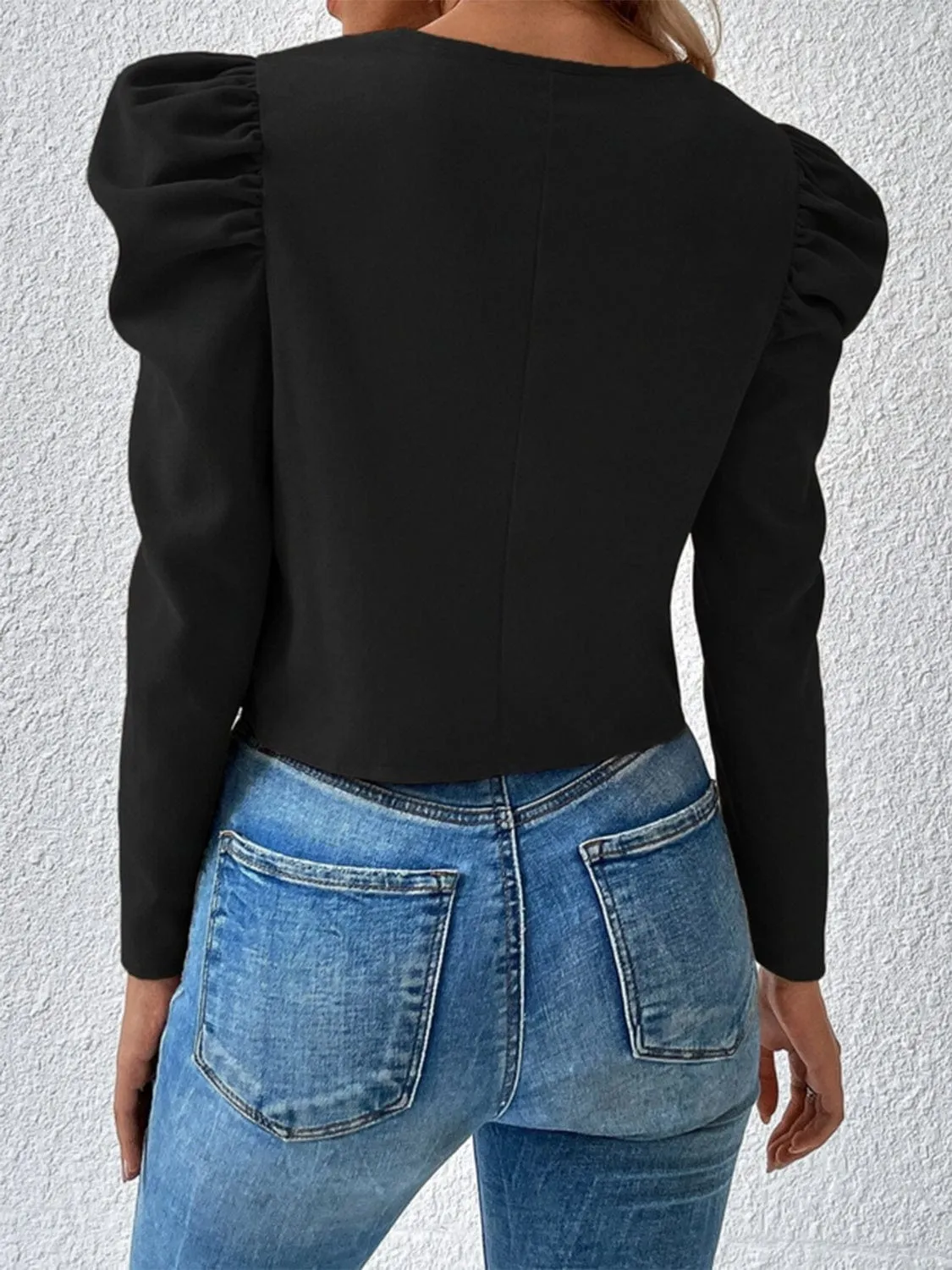 Zip Up Puff Sleeve Jacket sold by Unique Kulture product image thumbnail 2