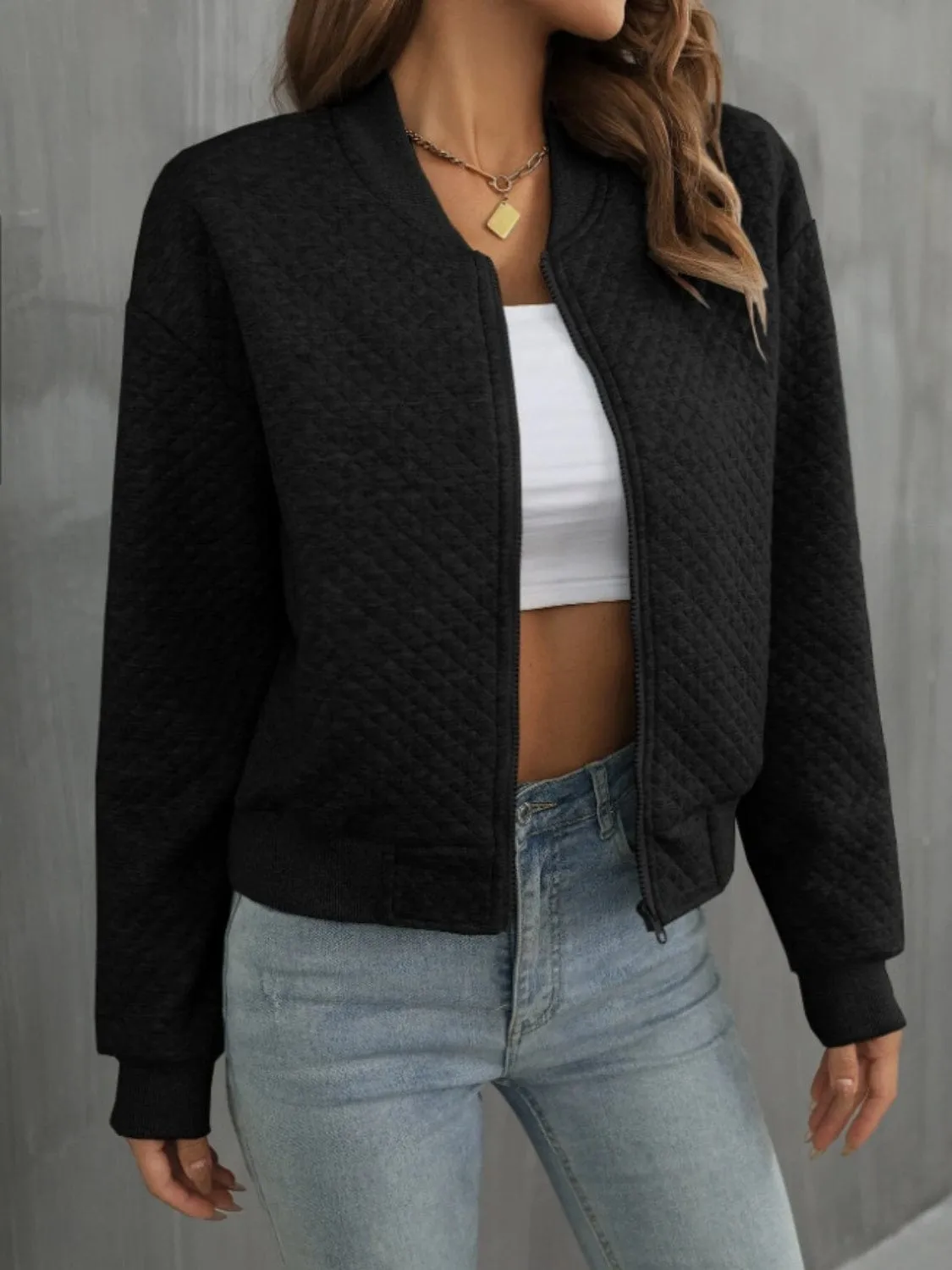 Zip Up Long Sleeve Jacket sold by Unique Kulture product image thumbnail 2