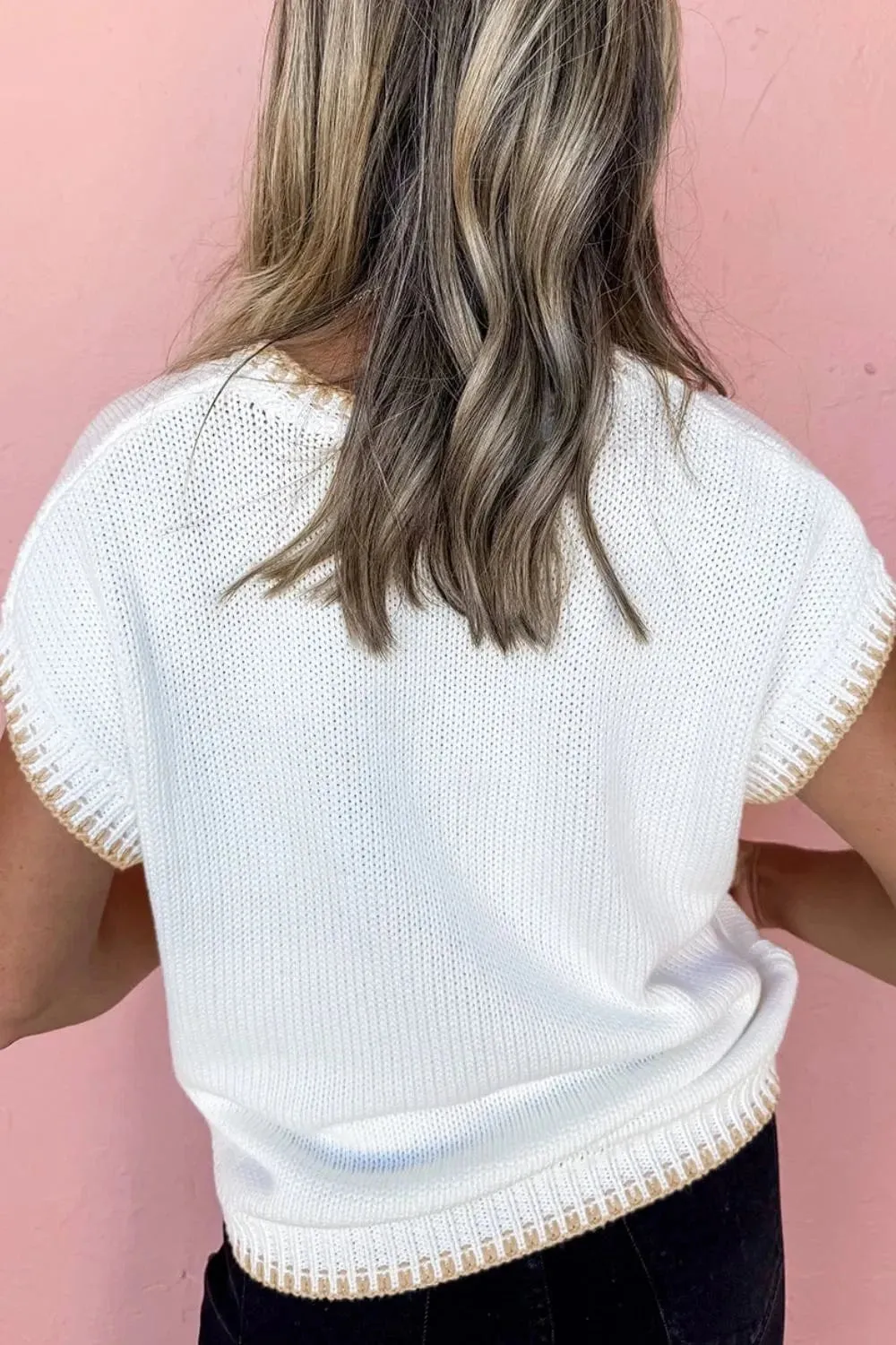 YEEHAW Stitch Edge Crew Neck Knit Top sold by Unique Kulture product image thumbnail 2