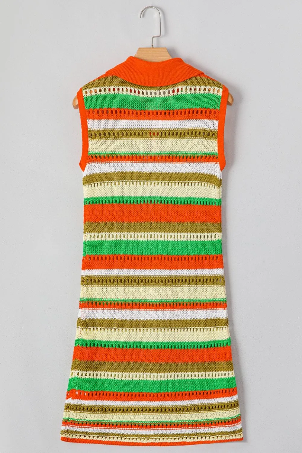 Openwork Stripe Sleeveless Sweater Dress sold by Unique Kulture product image thumbnail 5