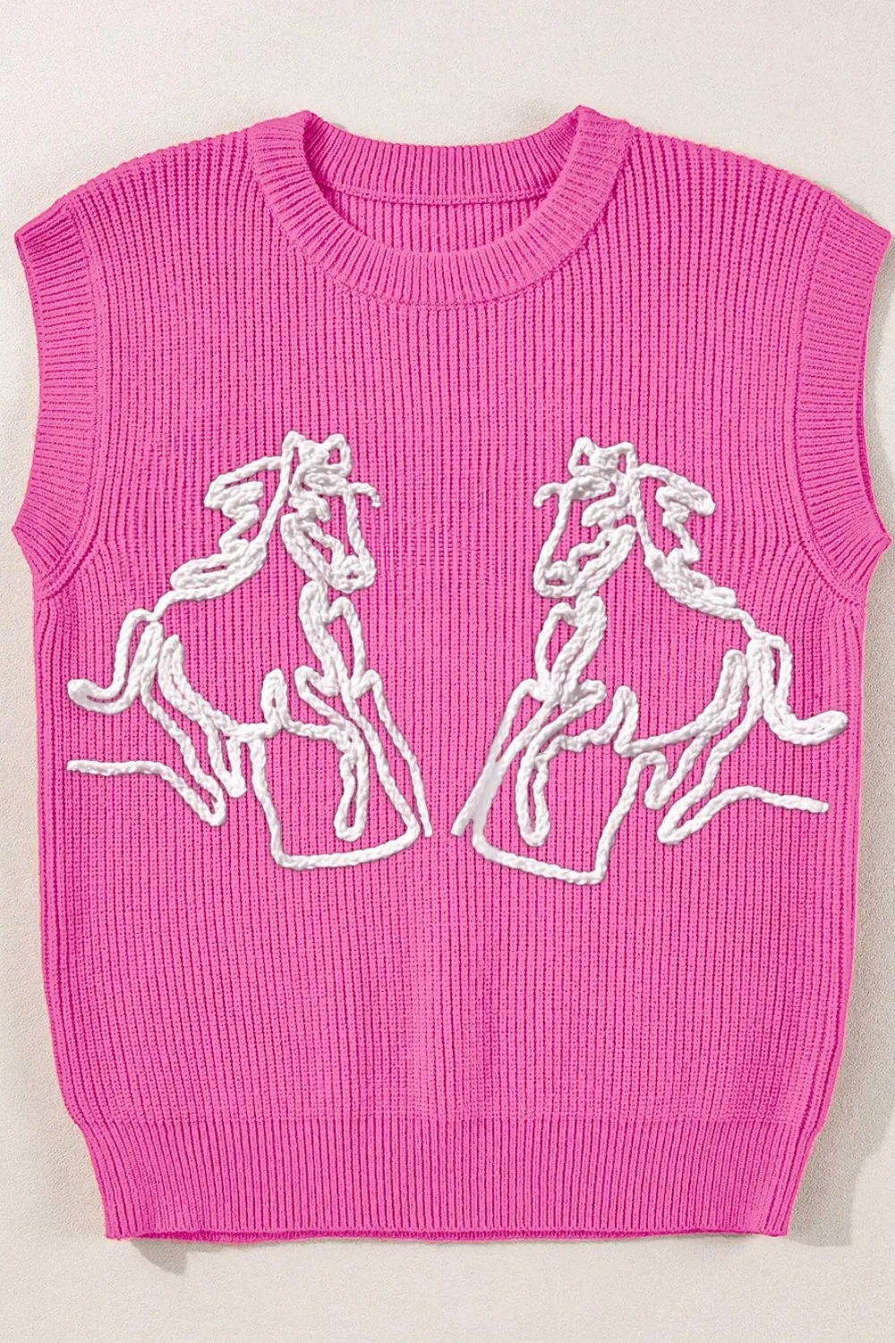 Western Horse Embroidered Round Neck Sweater sold by Unique Kulture product image thumbnail 4