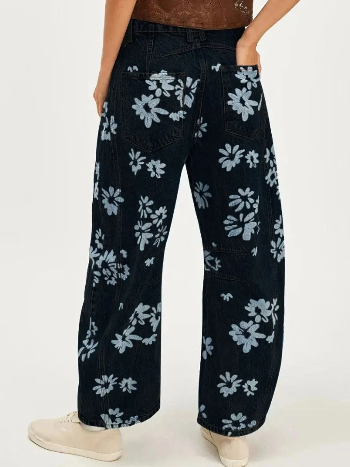Printed Wide Leg Jeans sold by Unique Kulture product image thumbnail 5