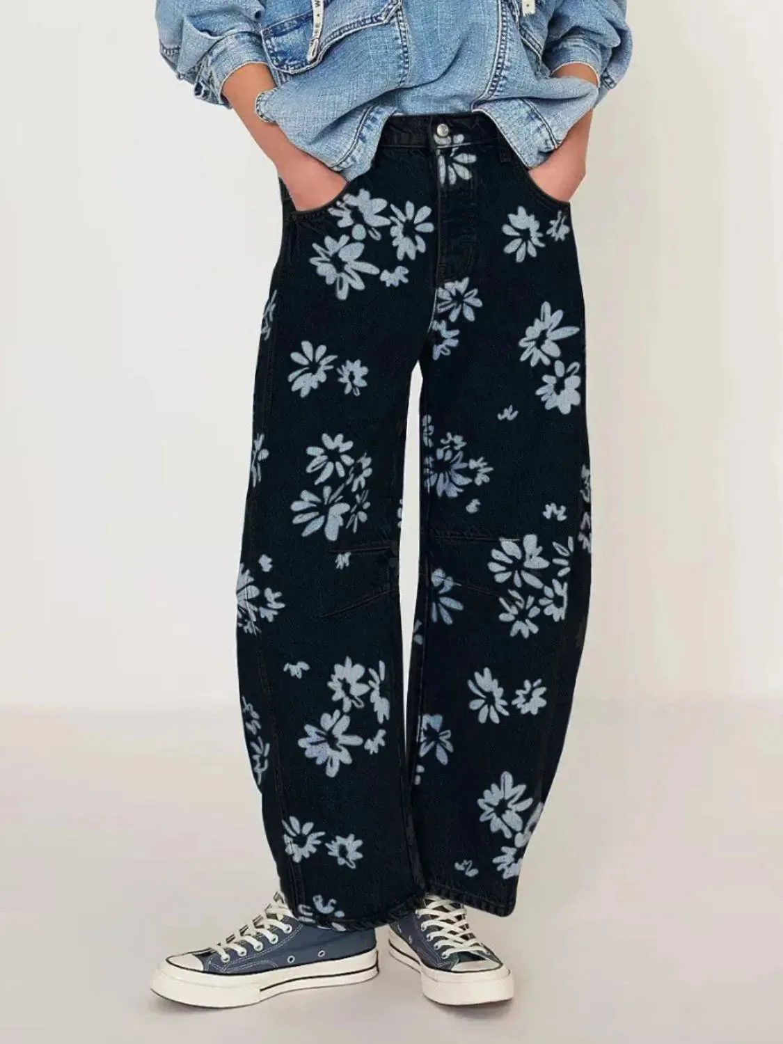 Printed Wide Leg Jeans sold by Unique Kulture product image thumbnail 3