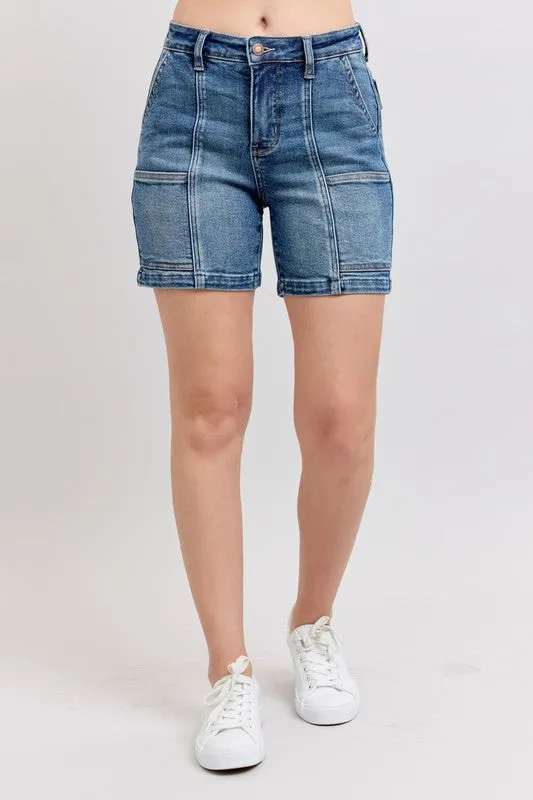 Judy Blue Full Size High Rise Denim Shorts Plus Size sold by Unique Kulture product image thumbnail 2