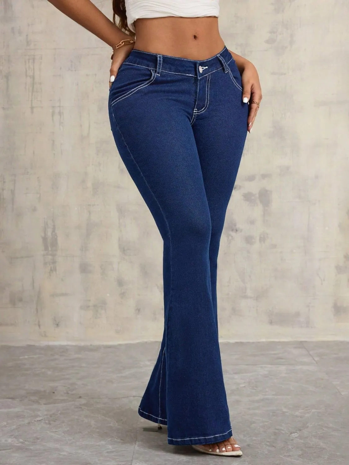Flare Jeans with Pockets sold by Unique Kulture product image thumbnail 2