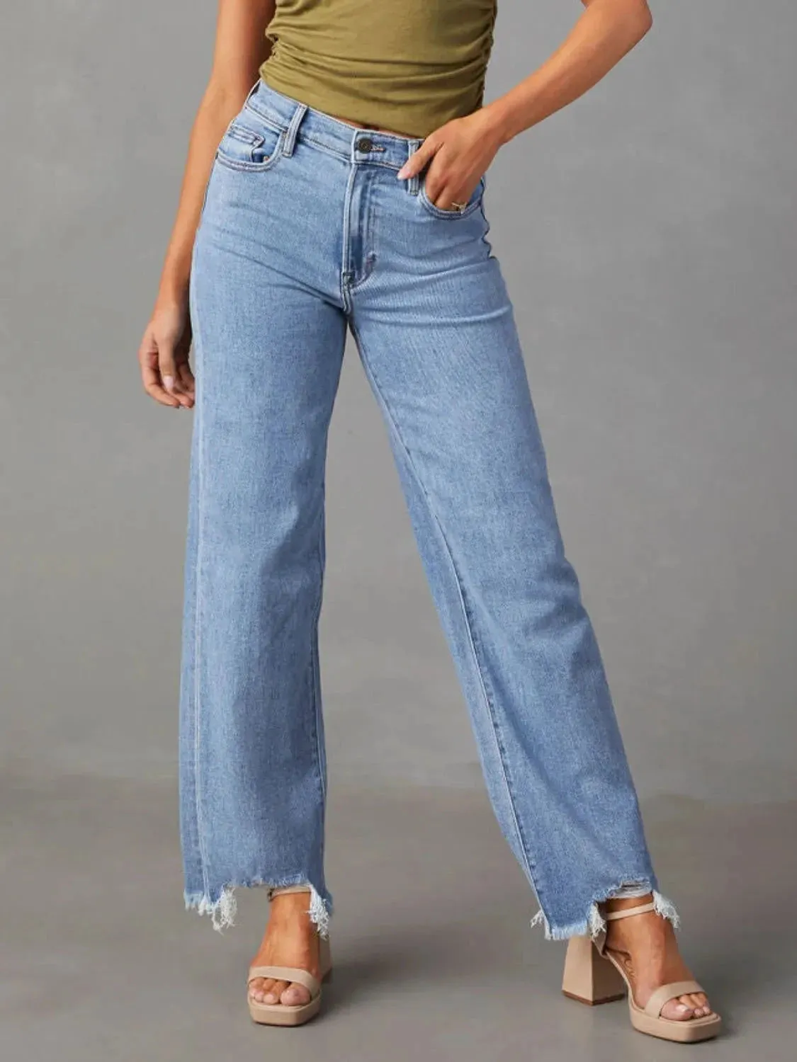 Raw Hem Loose Fit Jeans sold by Unique Kulture product image thumbnail 2