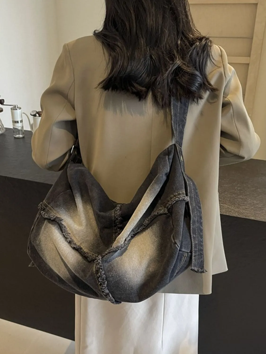 Raw Hem Gradient Crossbody Bag sold by Unique Kulture product image thumbnail 3